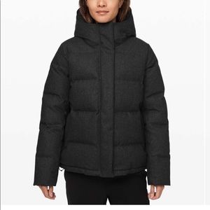 NEW Lululemon Wunder Puff Jacket Wool Black sz 10